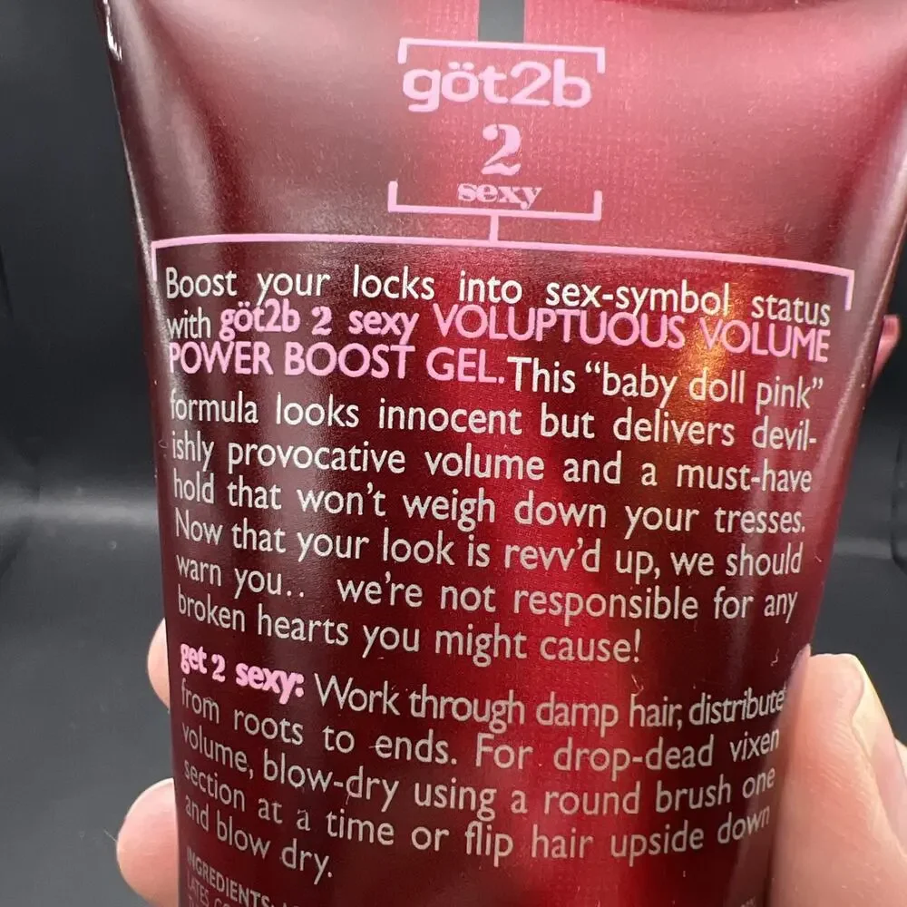 (2) RARE got2b Schwarzkopf 2 Sexy Voluptuous Volume Power Boost Gel 6oz Retired